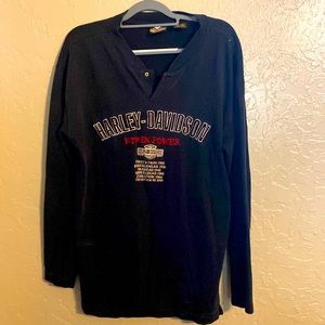 Men’s Pullover Harley Davidson Button up shirt. Large EUC